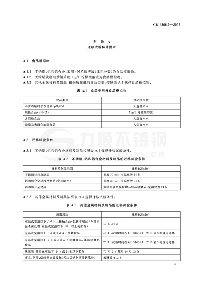 食品级不锈钢国标